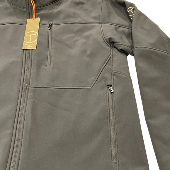 T-Tech by Tumi Men's Soft Shell Zip Jacket, NWT, Navy Gray, L - Picture 6 of 9